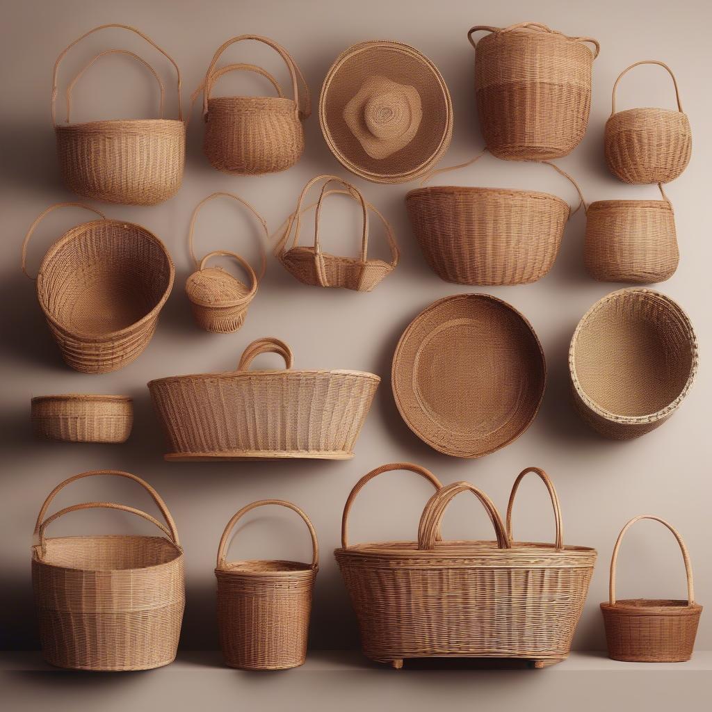 Examples of Wicker and Rattan Baskets