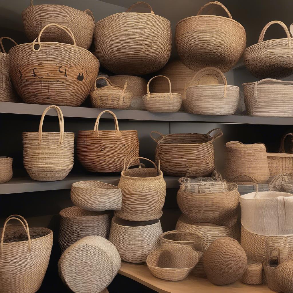 Wicker and Rattan Baskets on Vancouver Island