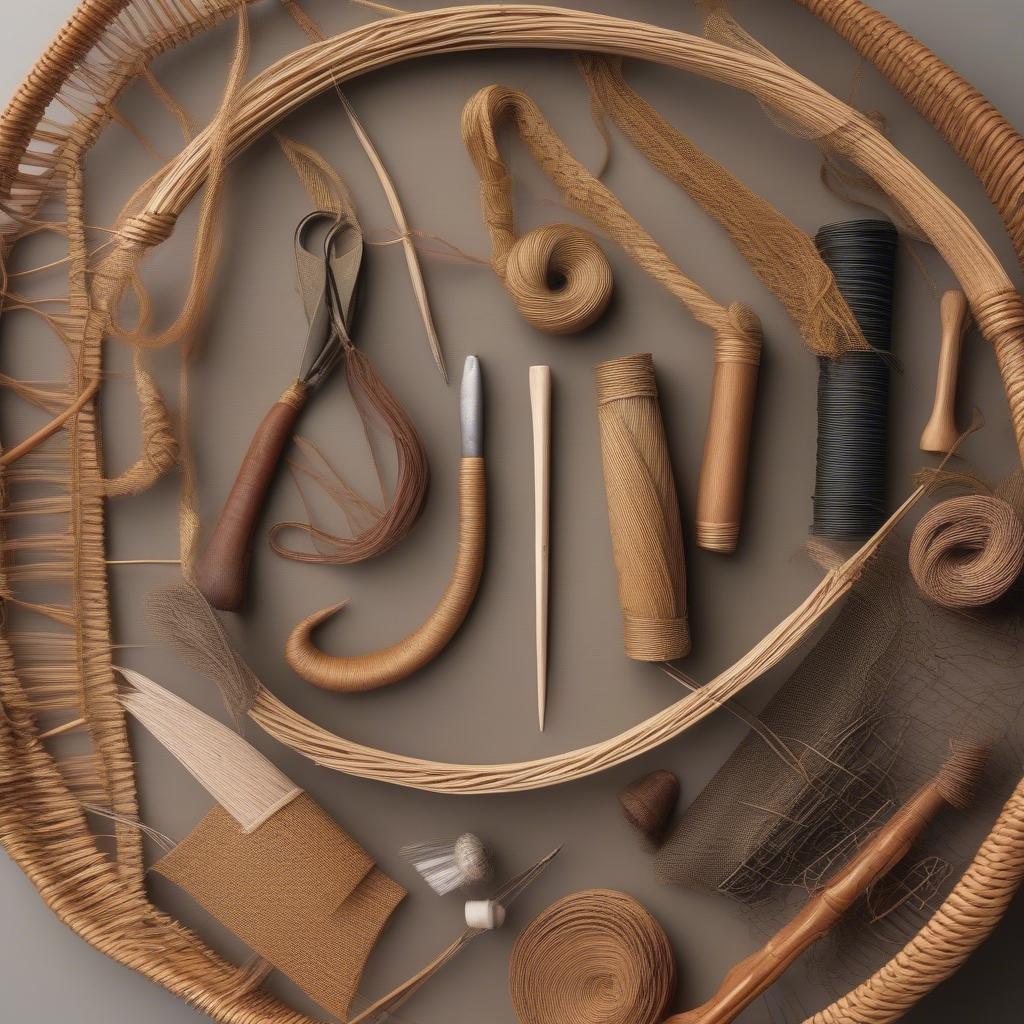 Wicker Basket Weaving Techniques Close-Up