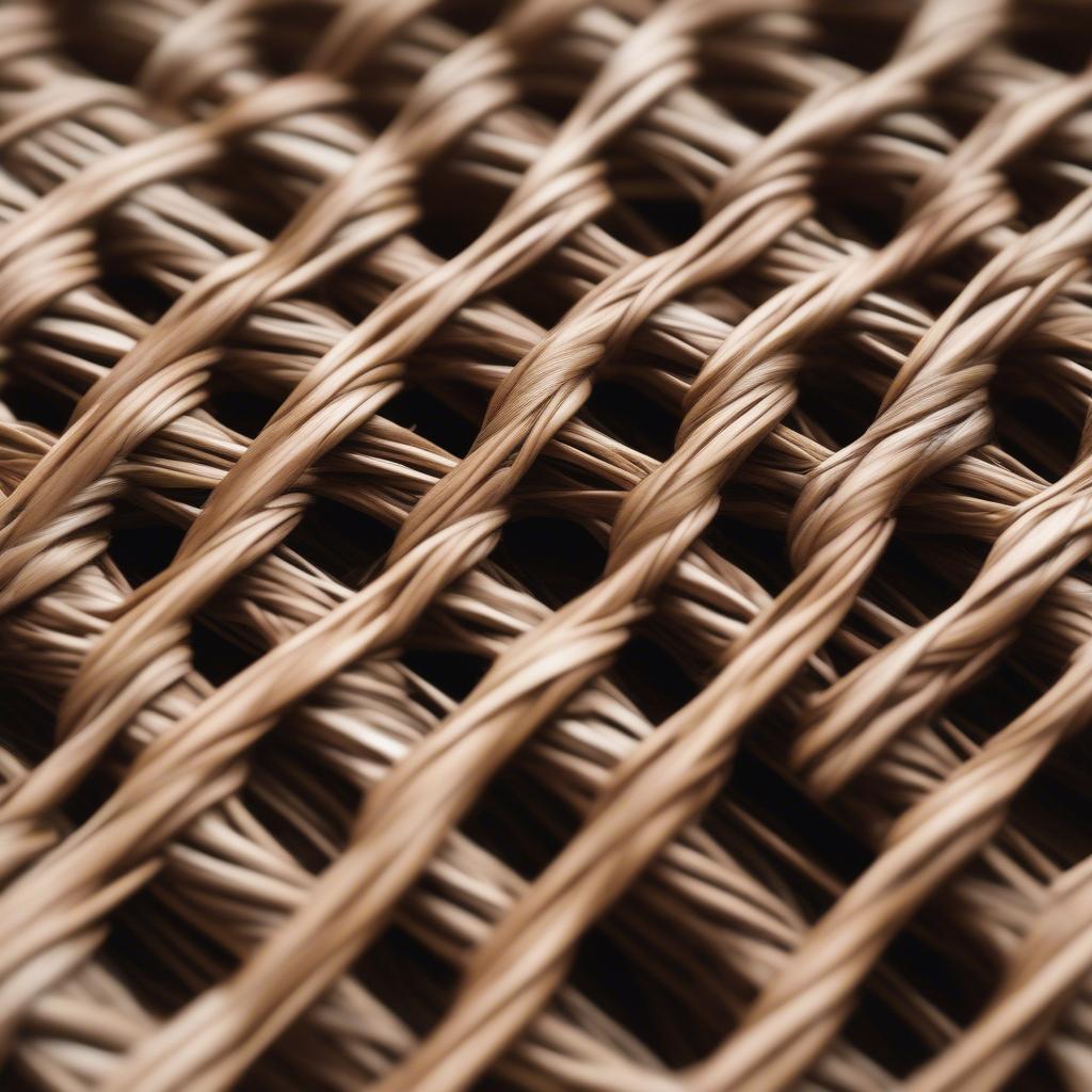 Close-up of Different Wicker Basket Weaving Techniques