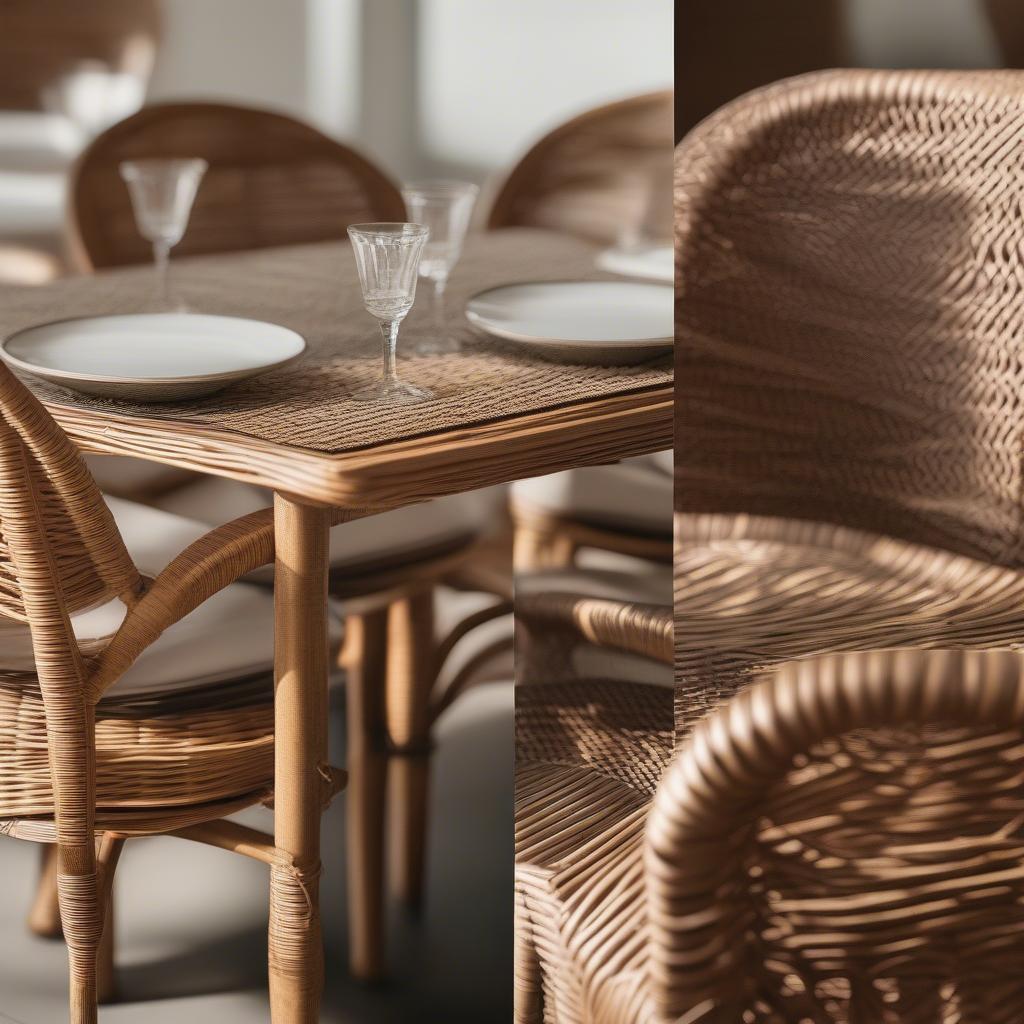 Wicker and Rattan Chef's Table Furniture