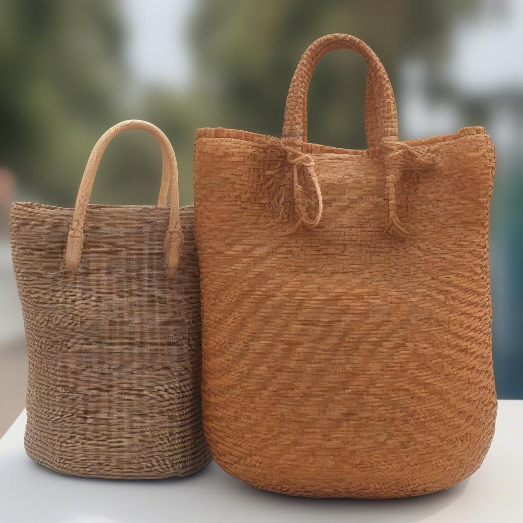 Comparing wicker and rattan in Italian woven bags