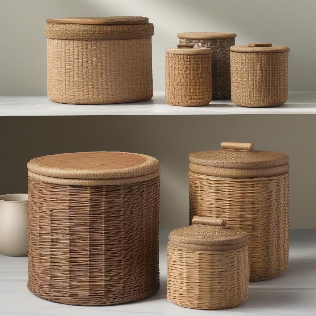 Wicker, Rattan, and Seagrass Canisters