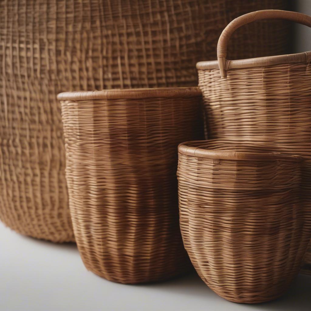 Comparing Wicker and Rattan Weave Baskets