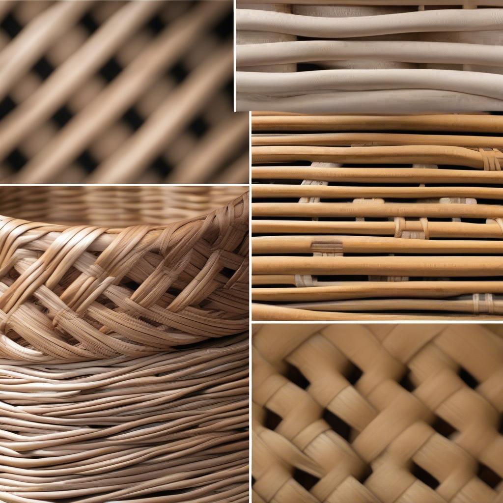 Comparison of Wicker and Rattan for 3 Gal Basket Weave Benches