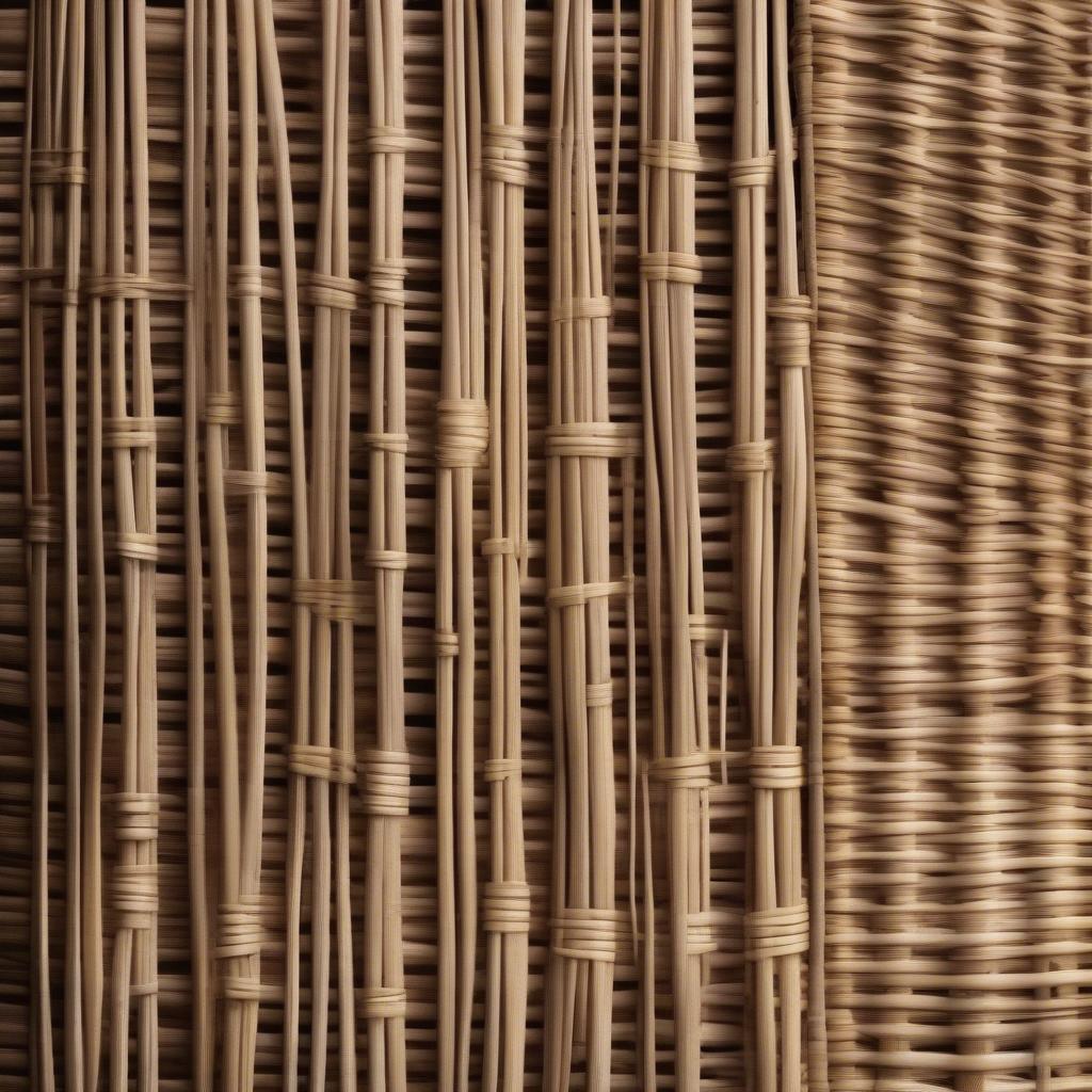 Comparing wicker and rattan materials used in basket weaving