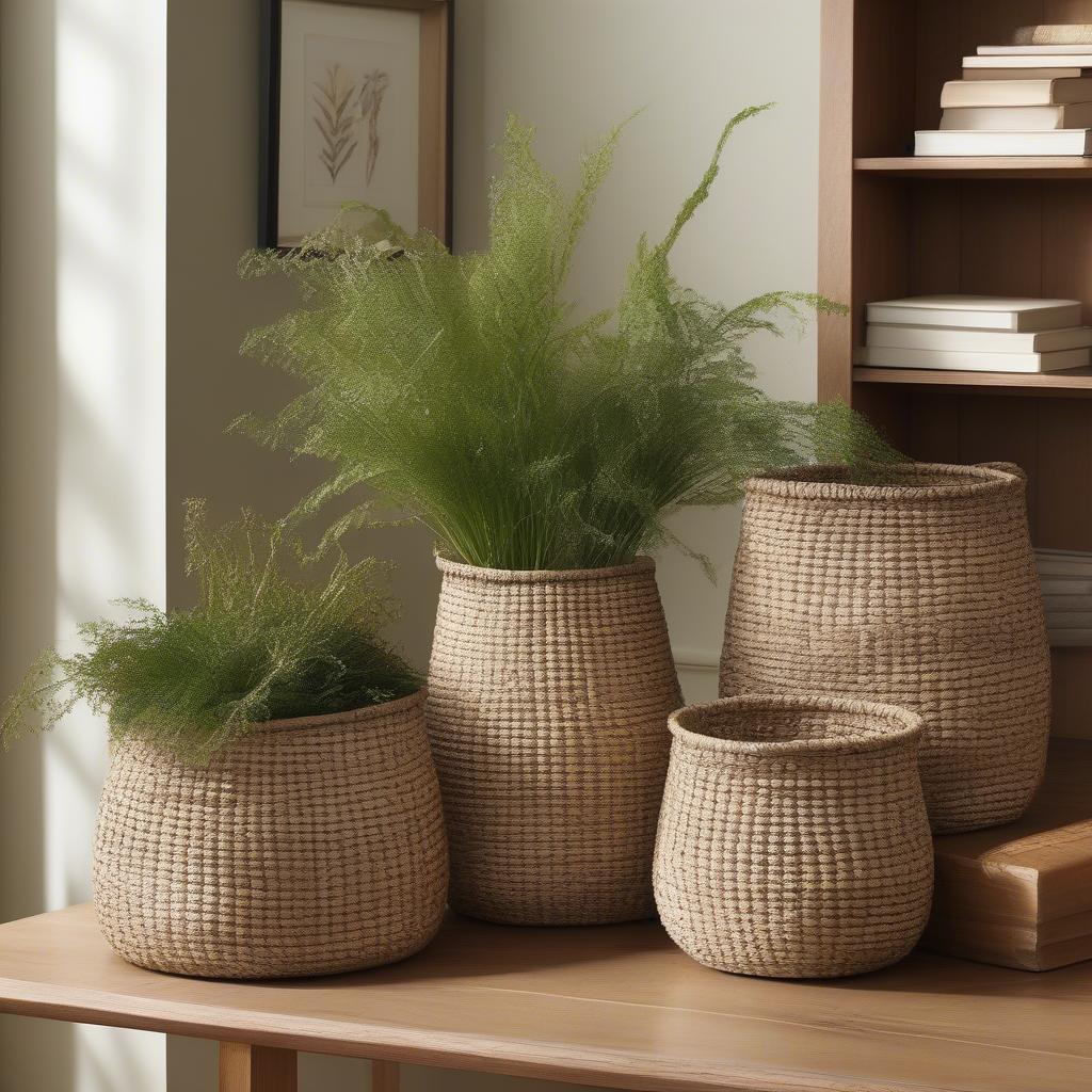 William Sonoma Seagrass Baskets in Home Decor