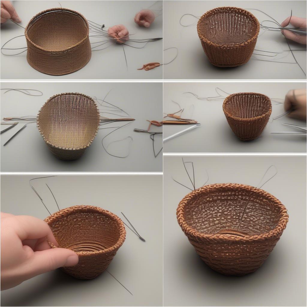 Steps to Weave a Wire Basket