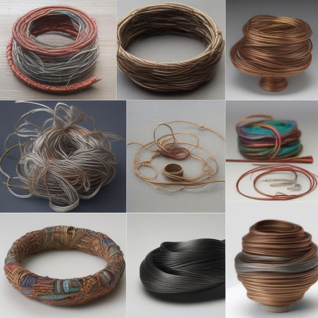 Various Wire Weaving Basket Techniques