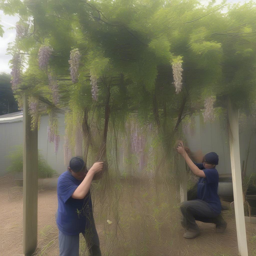 Preparing Wisteria Vines for Basket Weaving