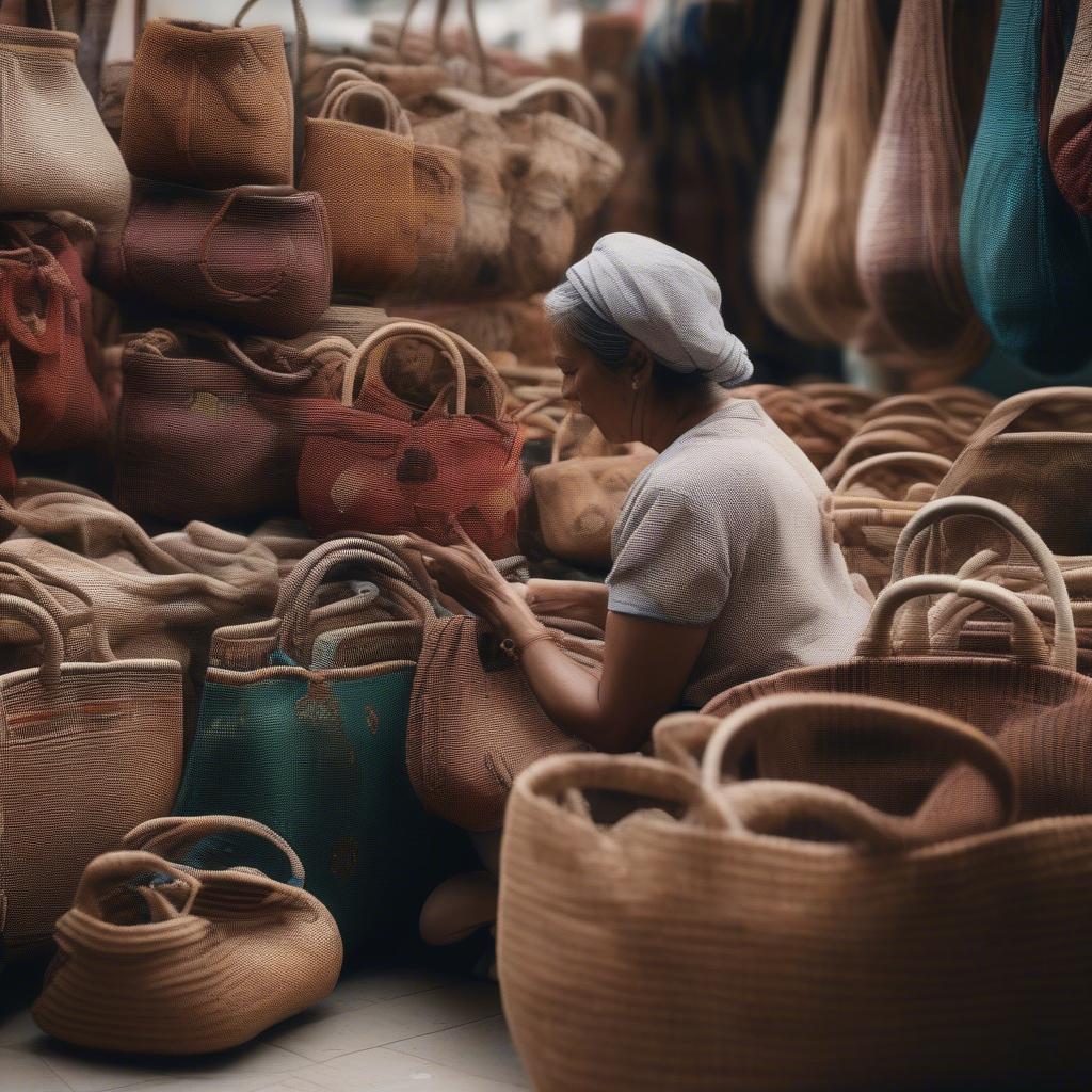 Shopping for Woven Bags