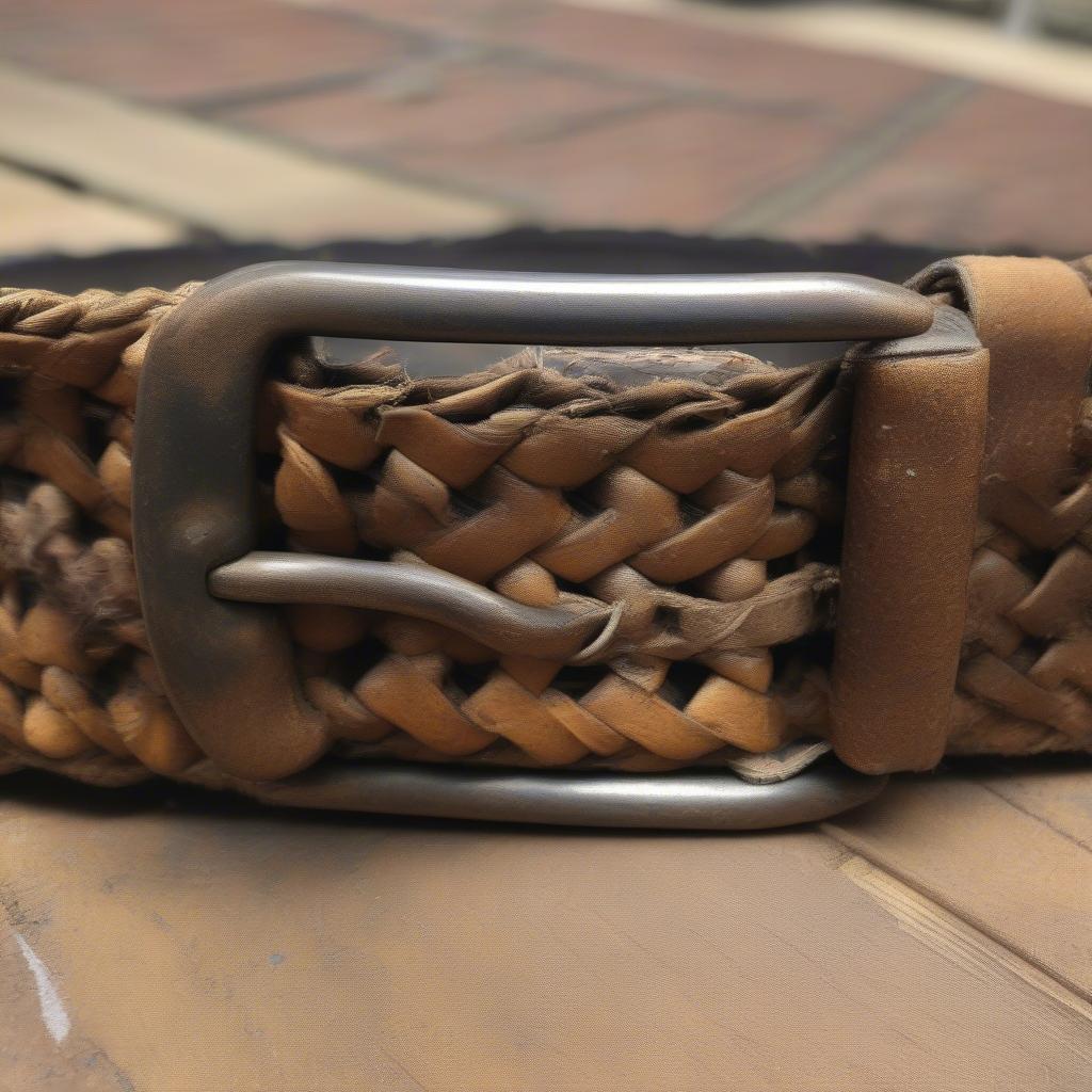 Worn Basket Weave Duty Belt