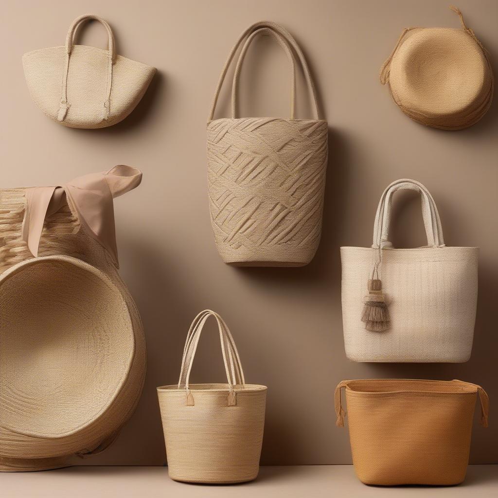 Variety of Woven Bag Baskets