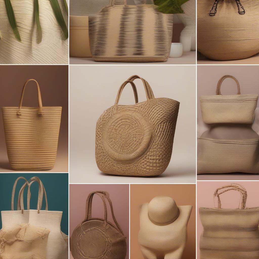 Variety of Woven Bags from the Bahamas