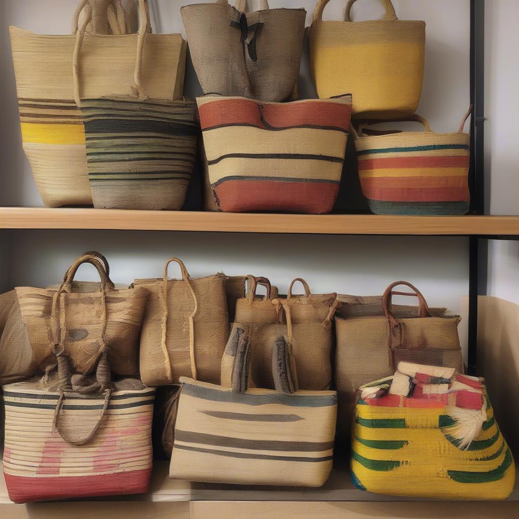 Variety of Woven Bags in Kenya