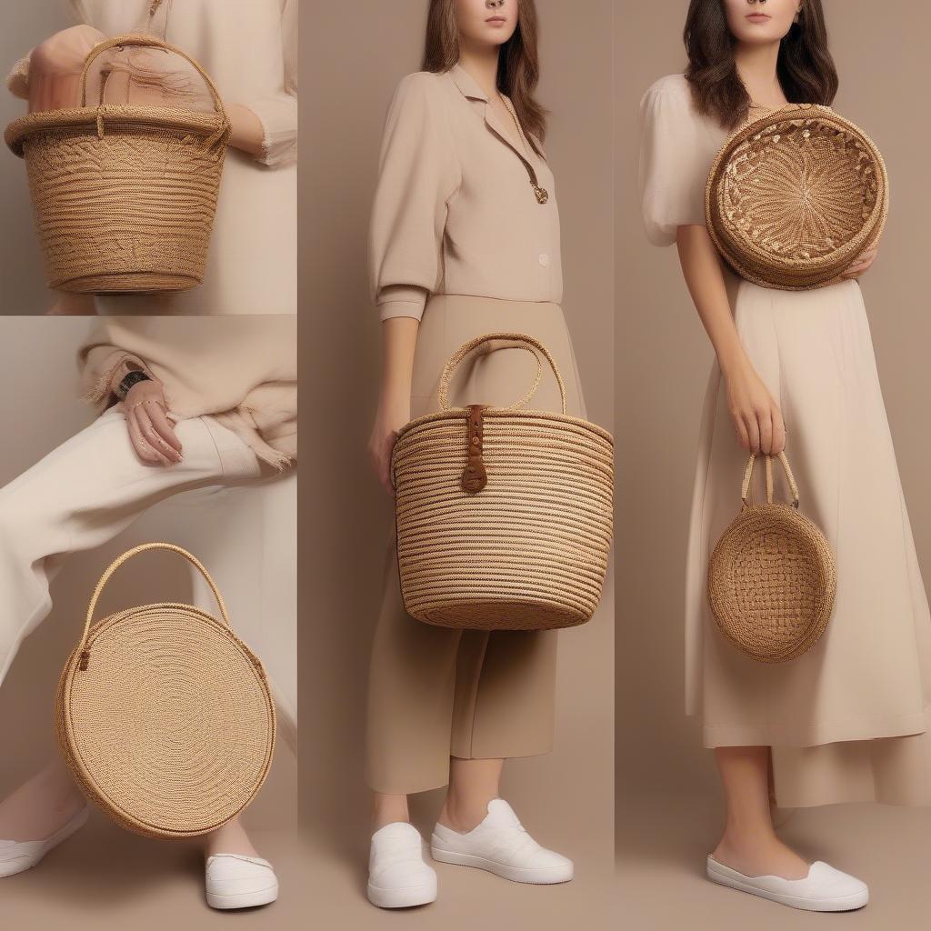 Styling a Woven Basket Bag Round