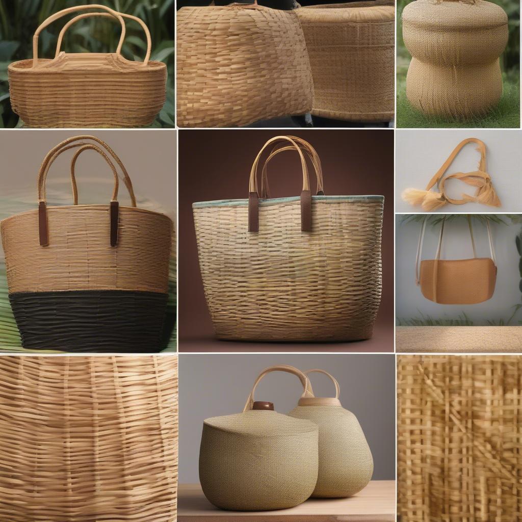 Different Woven Basket Shoulder Bag Materials