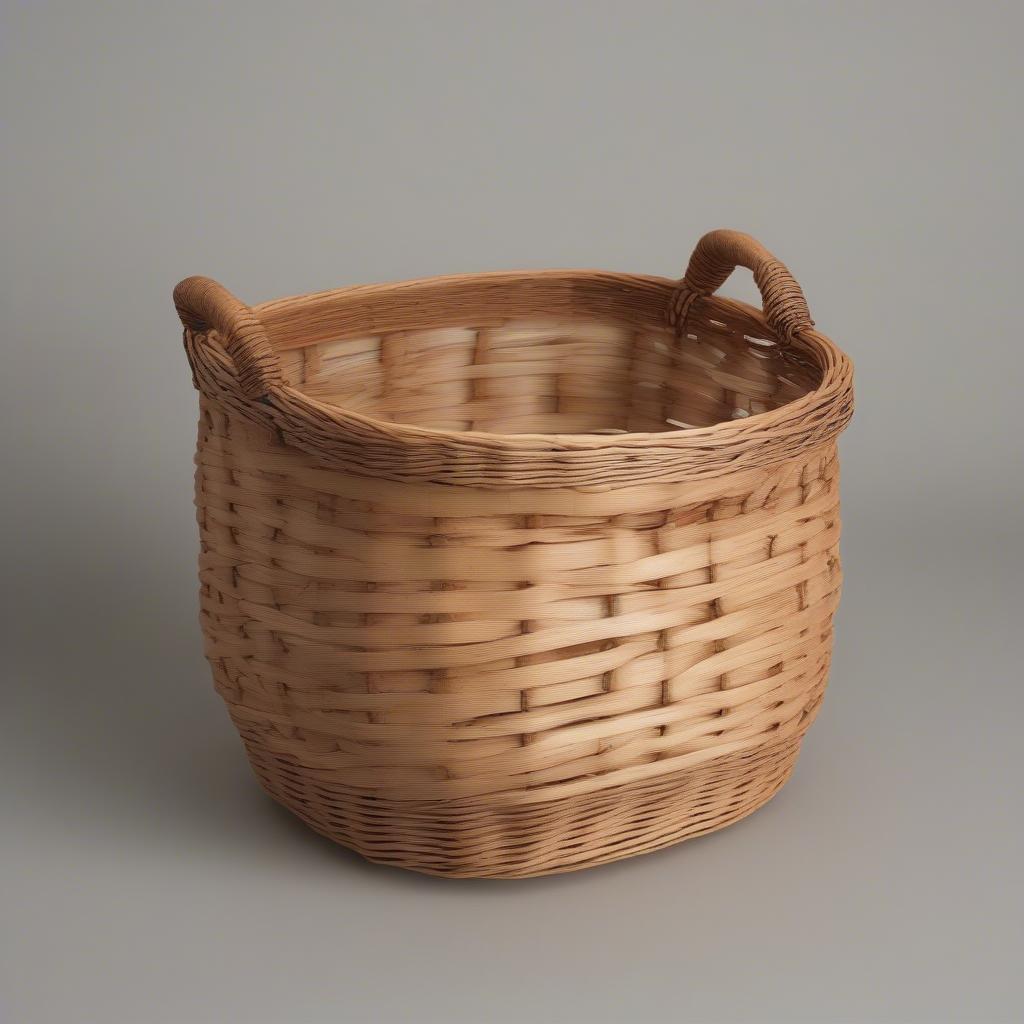 Finished Basket with a Wooden Base