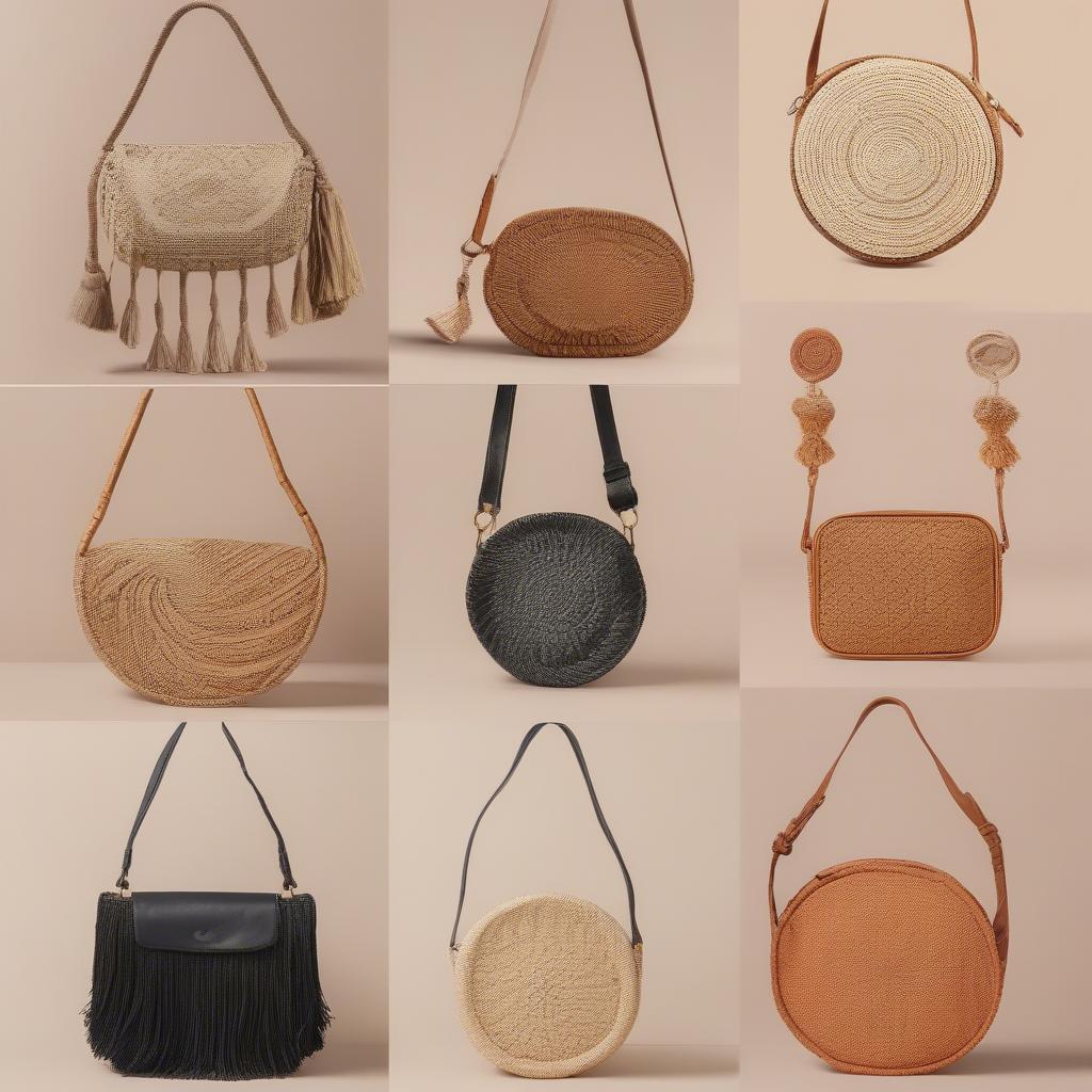 Different Woven Boho Crossbody Bag Styles