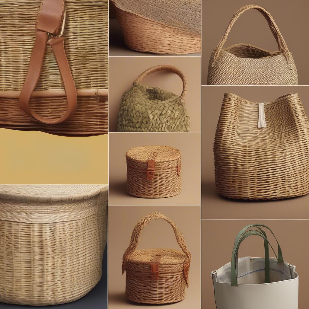 Comparing different woven bucket bag materials