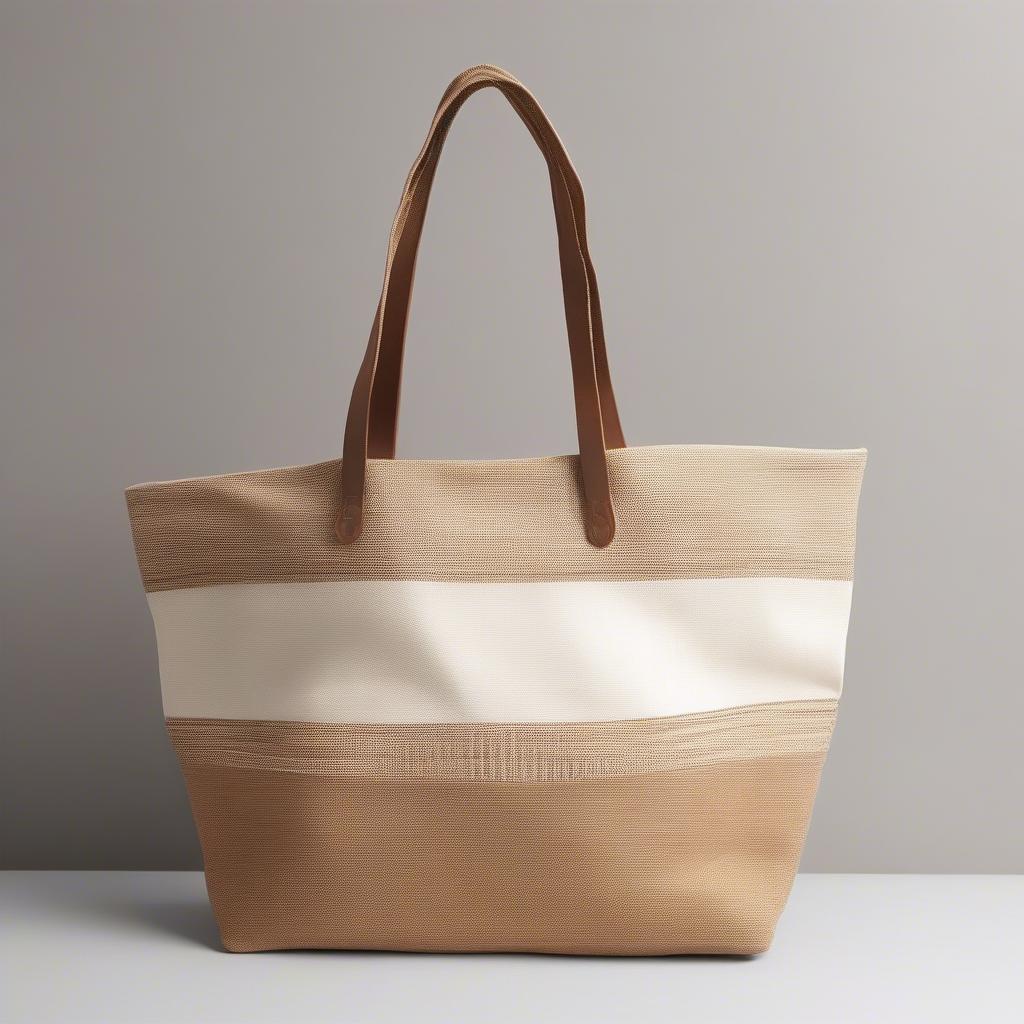 Woven Canvas Tote Bag Lifestyle