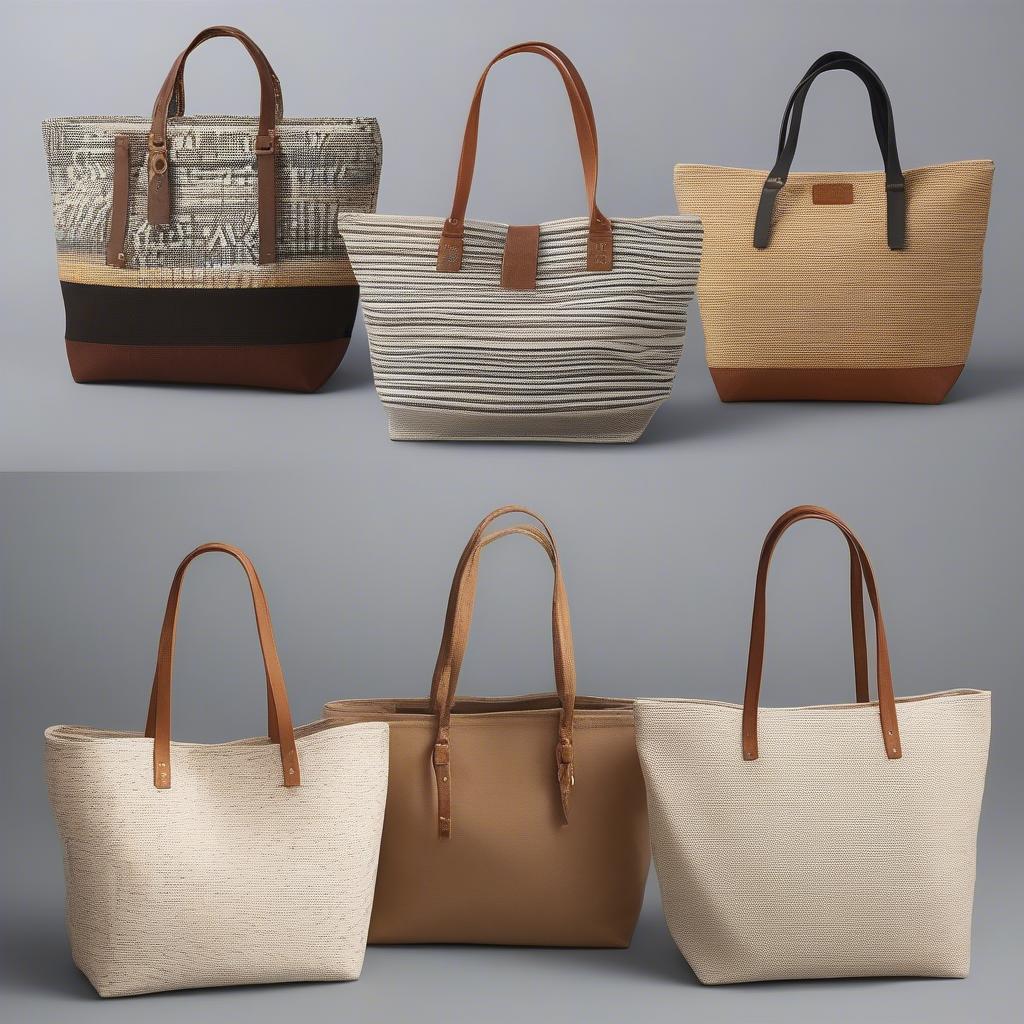 Variety of Woven Canvas Tote Bags