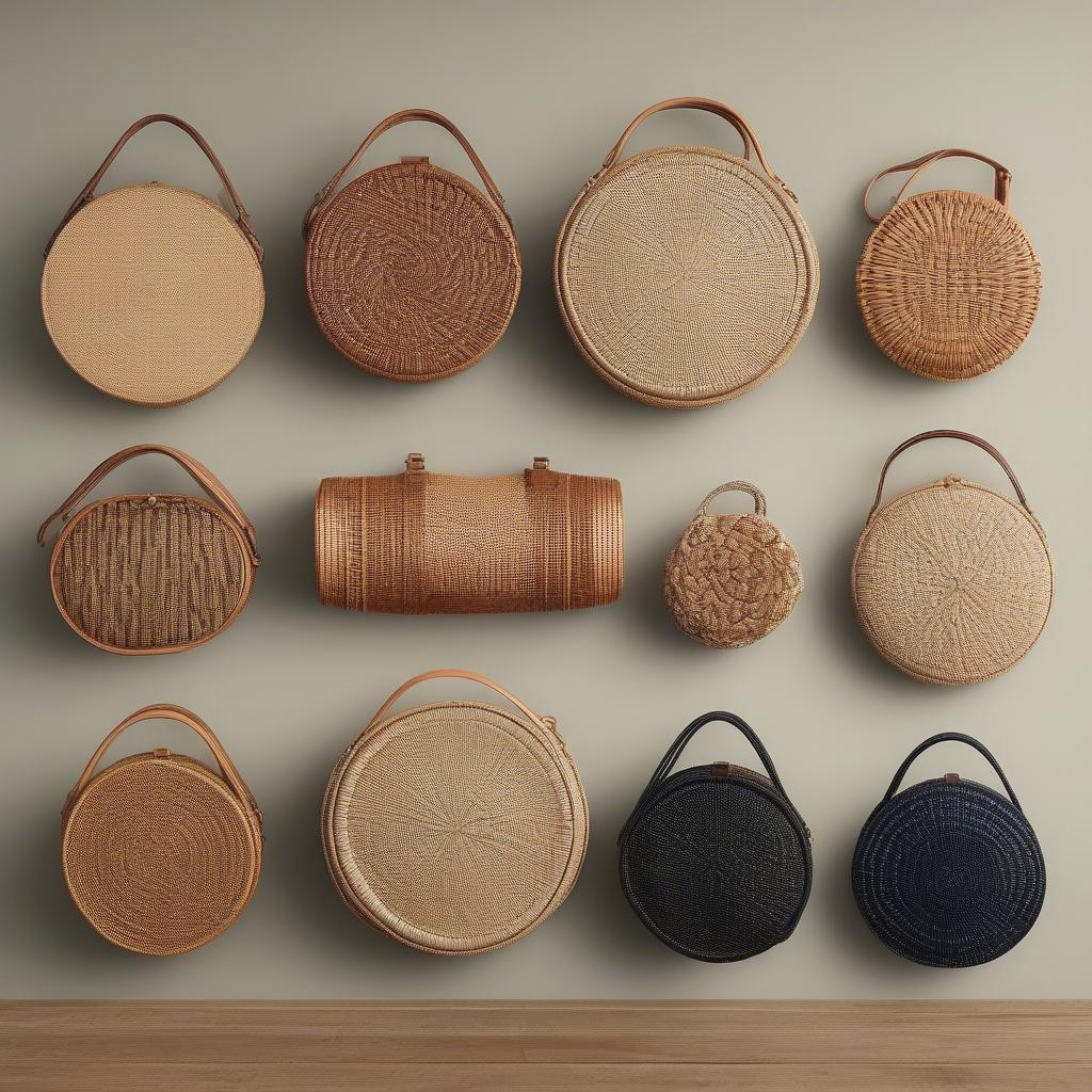 Various Woven Circle Bag Styles