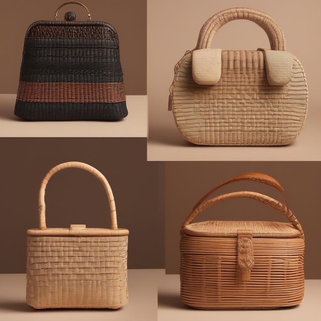 Clutch Woven Bag Natural Materials: Showcasing the beauty of natural materials like rattan, wicker, and straw in various clutch bag designs.