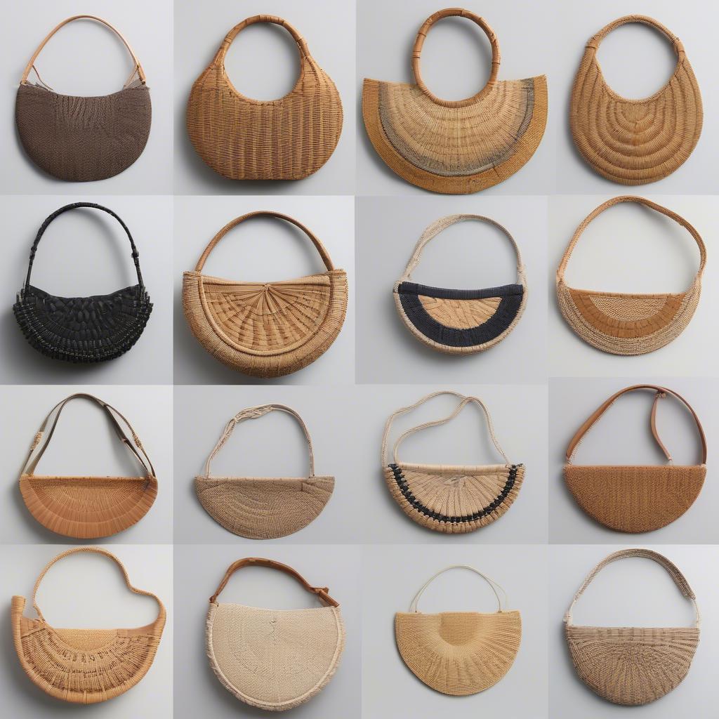 Various Styles of Woven Crescent Bags