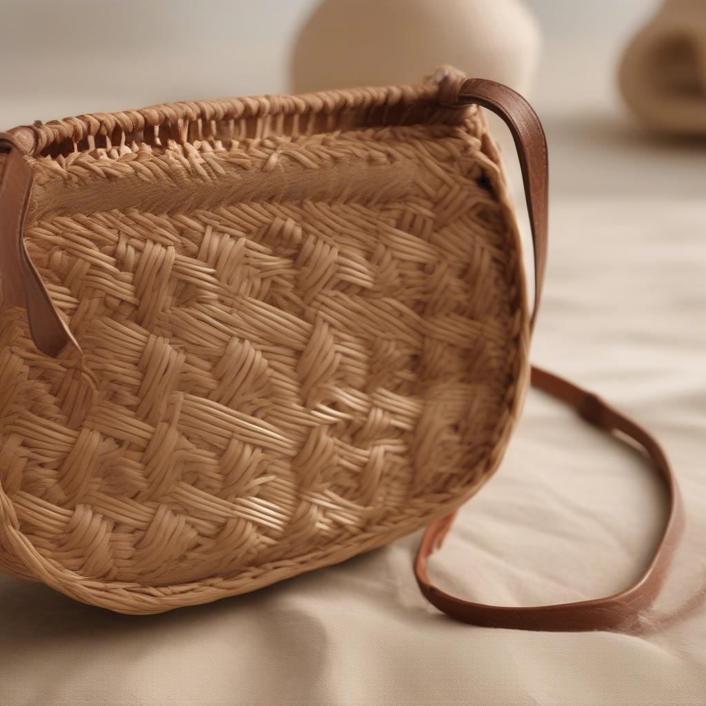 Woven Crossbody Bag with Natural Fibers