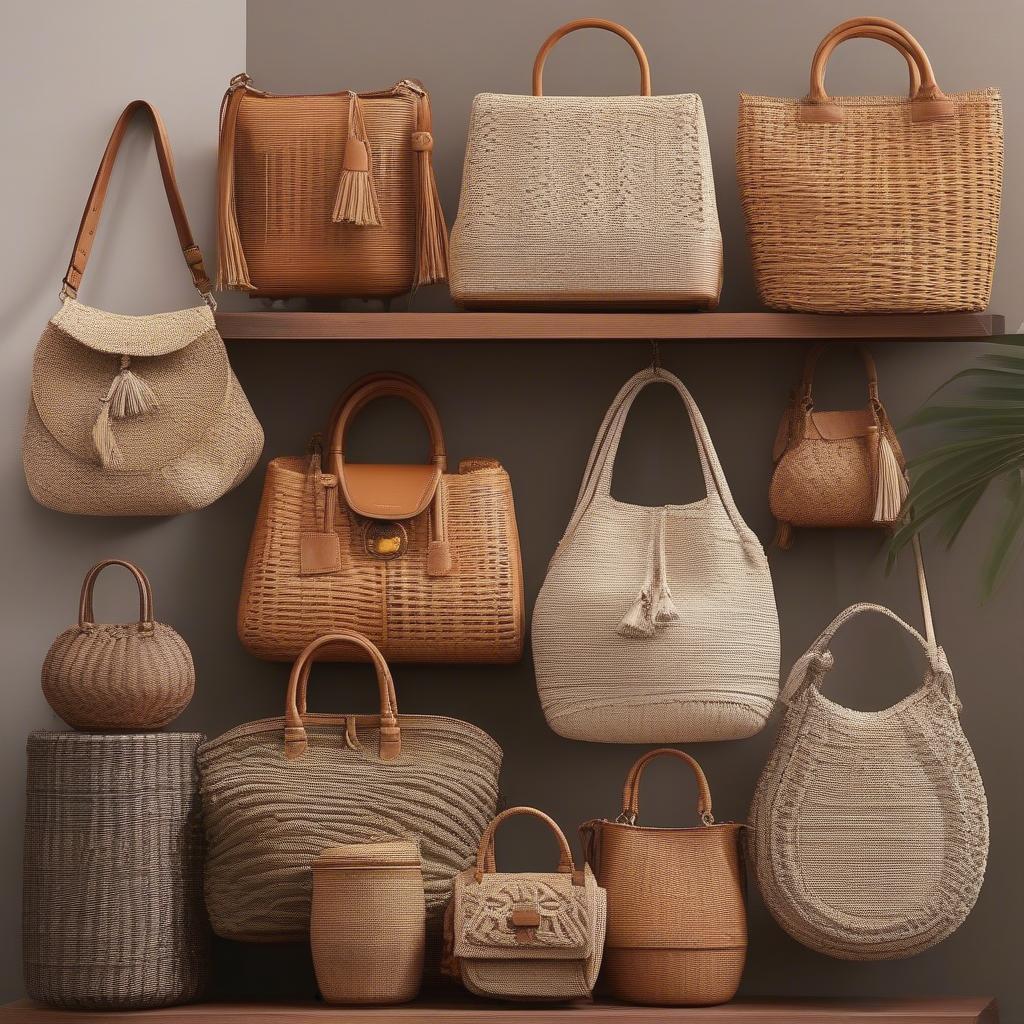 Variety of Woven Crossbody Bags