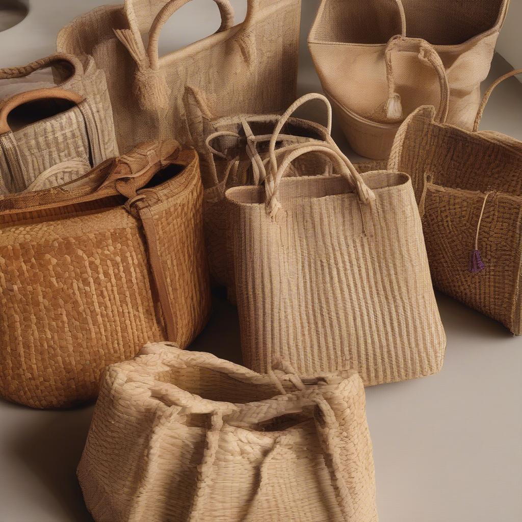 Woven Designer Bags Made of Natural Fibers