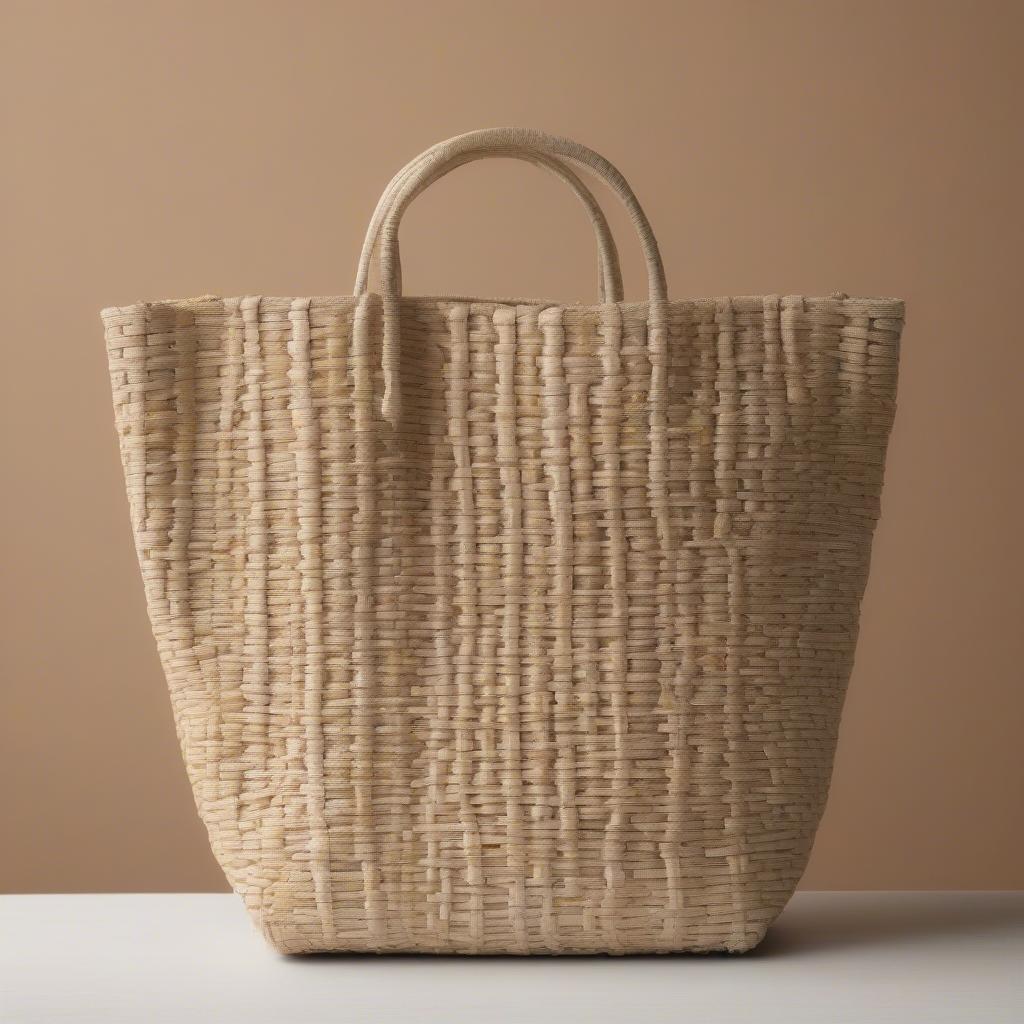 Woven Mini Tote Bag Made from Natural Fibers