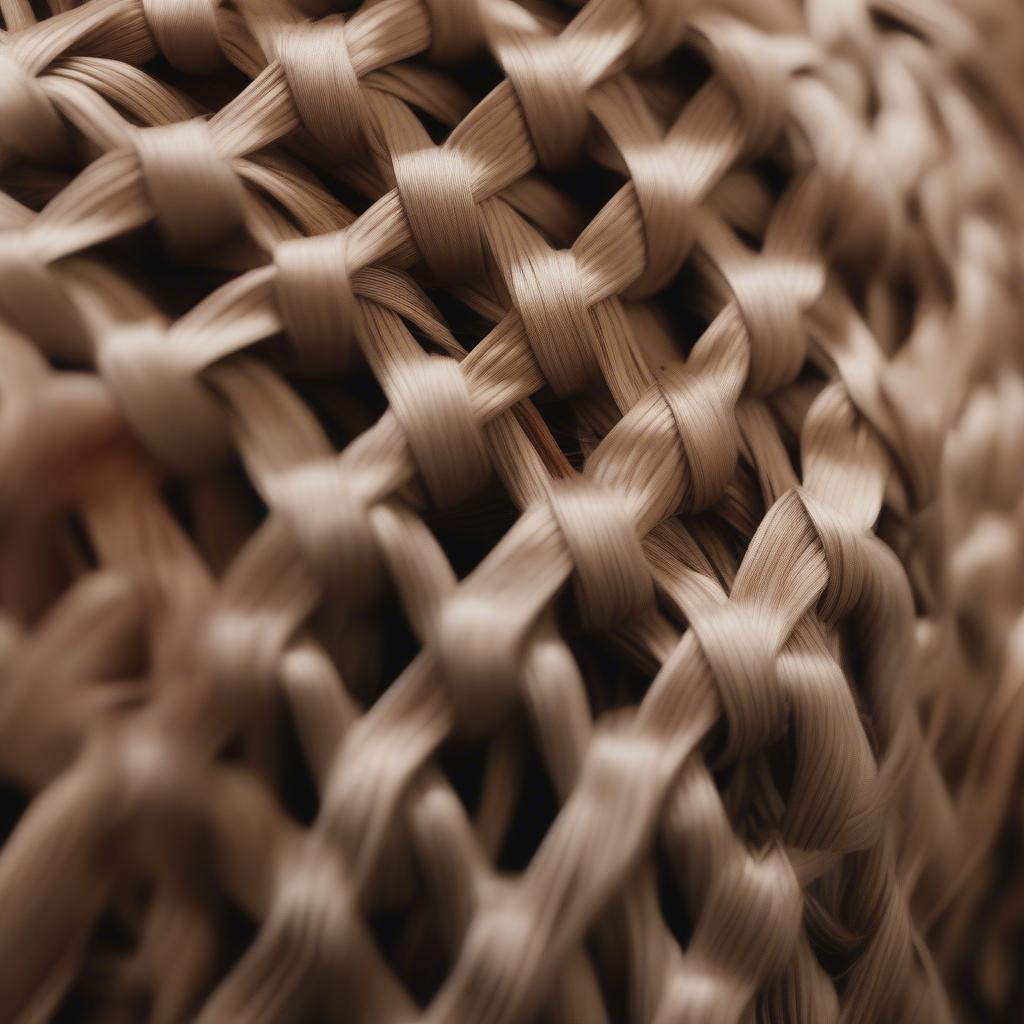 Close-up of a woven Napa bag showcasing the intricate details and craftsmanship