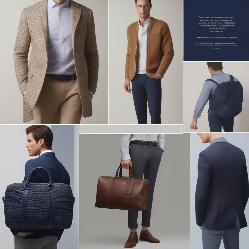 Woven Navy Men's Bag Outfit Ideas