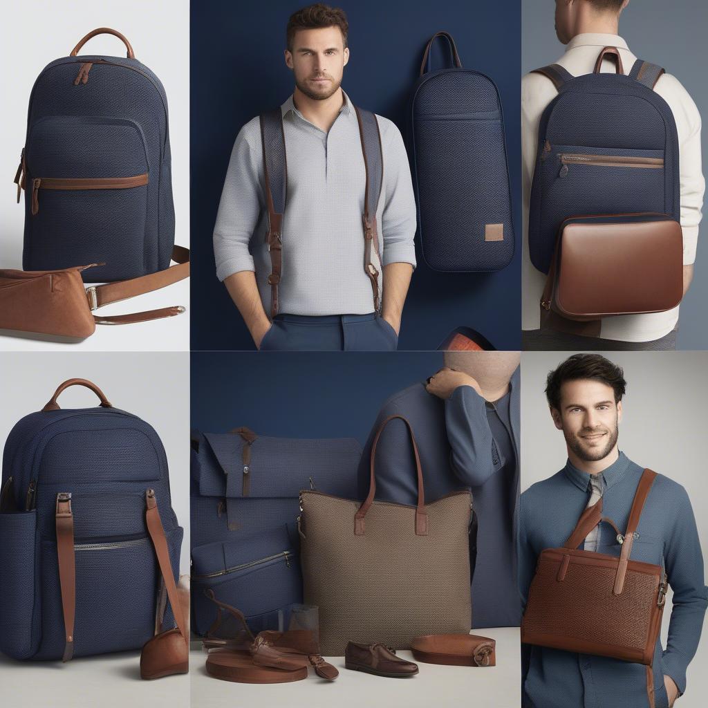 Woven Navy Men's Bag Styles