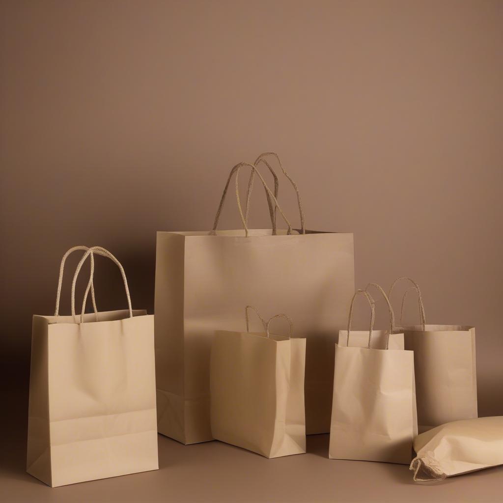 Different types of woven paper bags