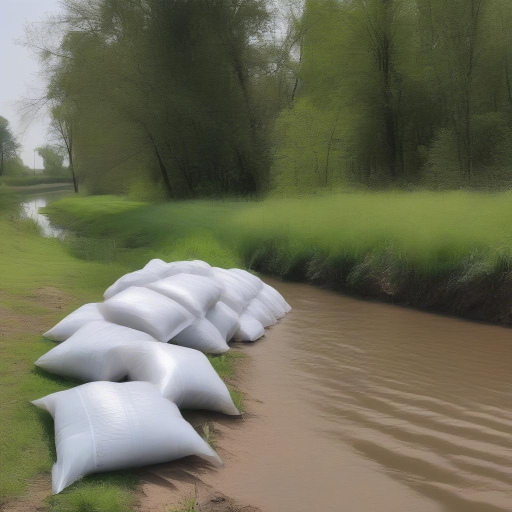 Woven Polypropylene Sandbags for Erosion Control