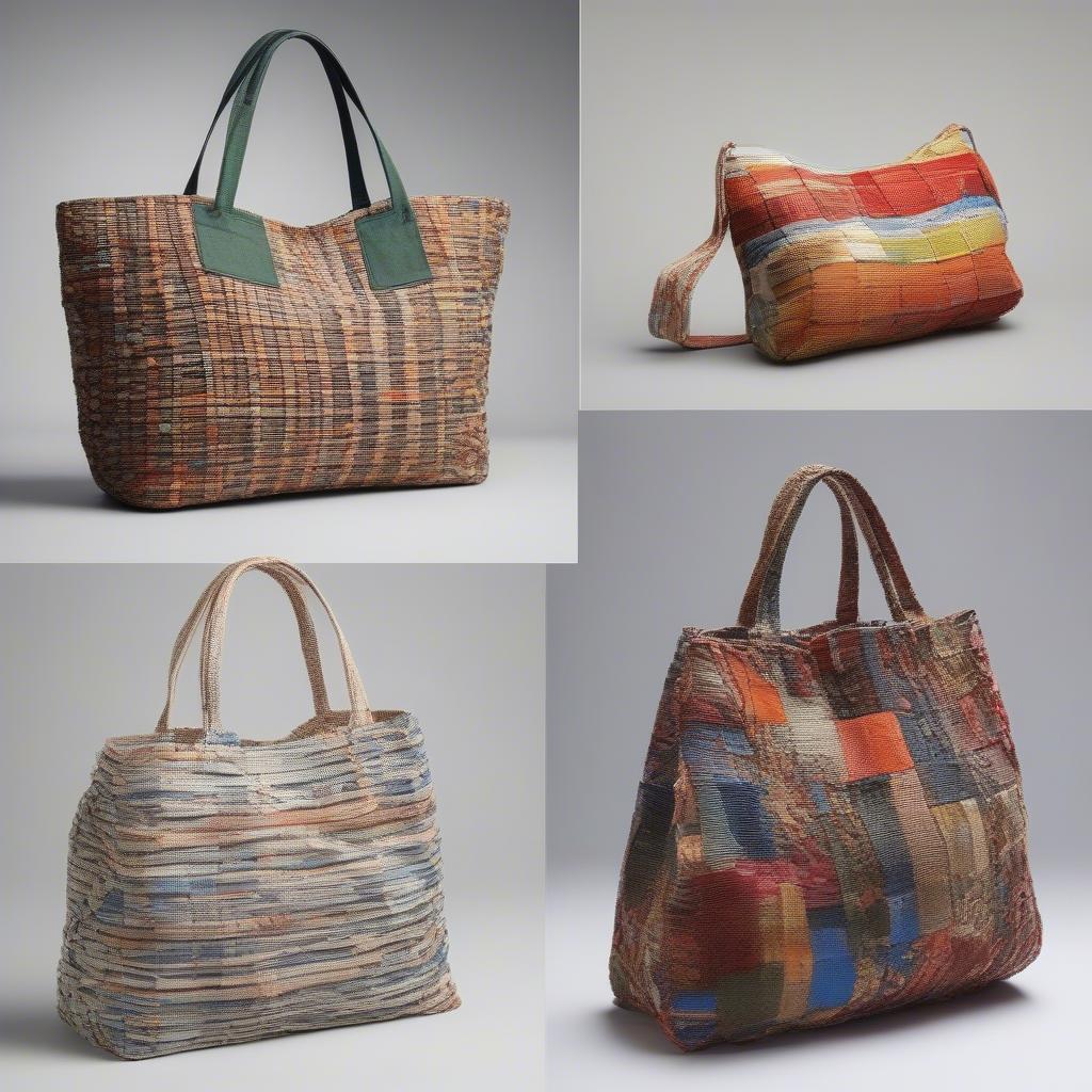 Variety of Woven Recycled Bags