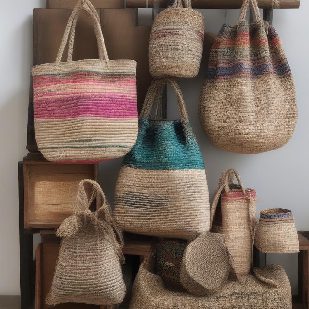 Variety of Woven Rice Bags