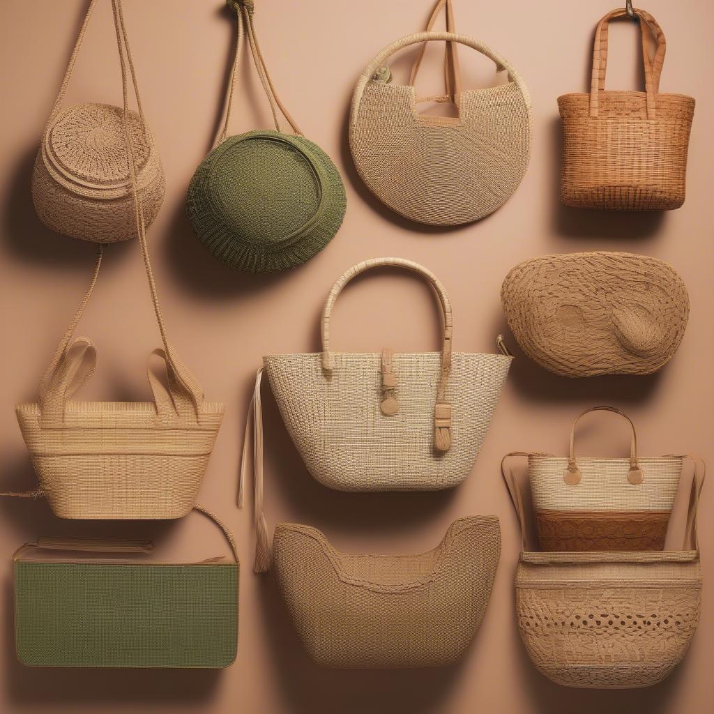 Different Woven Shoulder Bag Styles and Materials