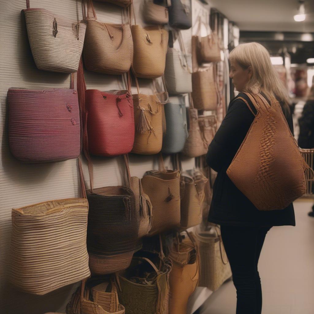 Woven Shoulder Bag Shopping in the UK