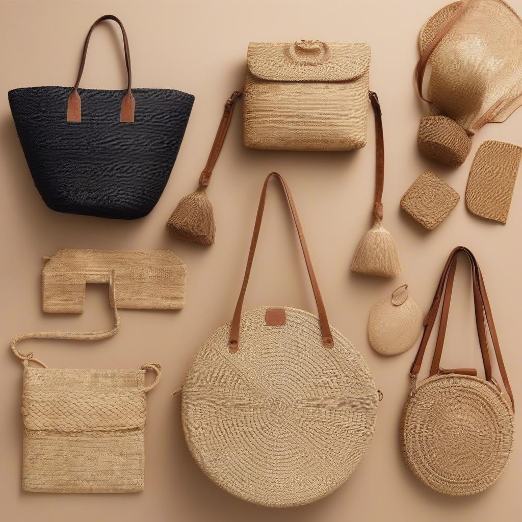 Various Woven Straw Bag Styles