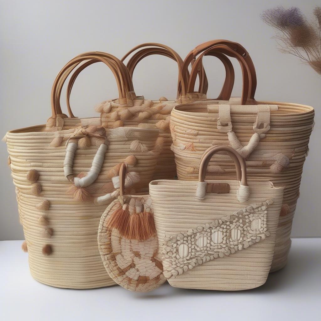 Different Styles of Woven Straw Basket Bags