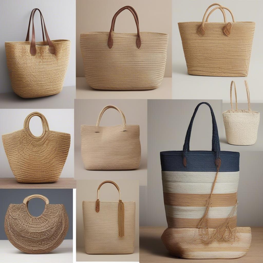 Different Styles of Woven Straw Tote Bags