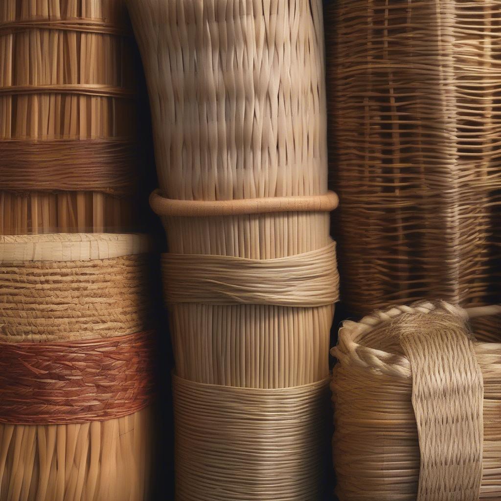 Natural Materials for Wrapped Weave Baskets