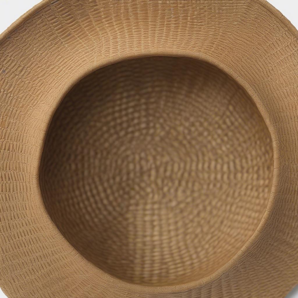 Close-up view of the Wyeth Double-Weave Straw Bucket Hat