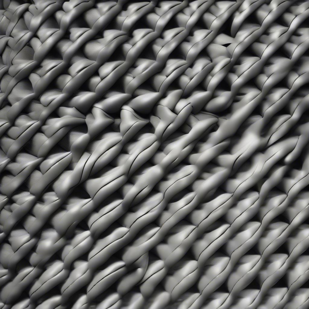 Close-up of the Y weave pattern on a basket bin