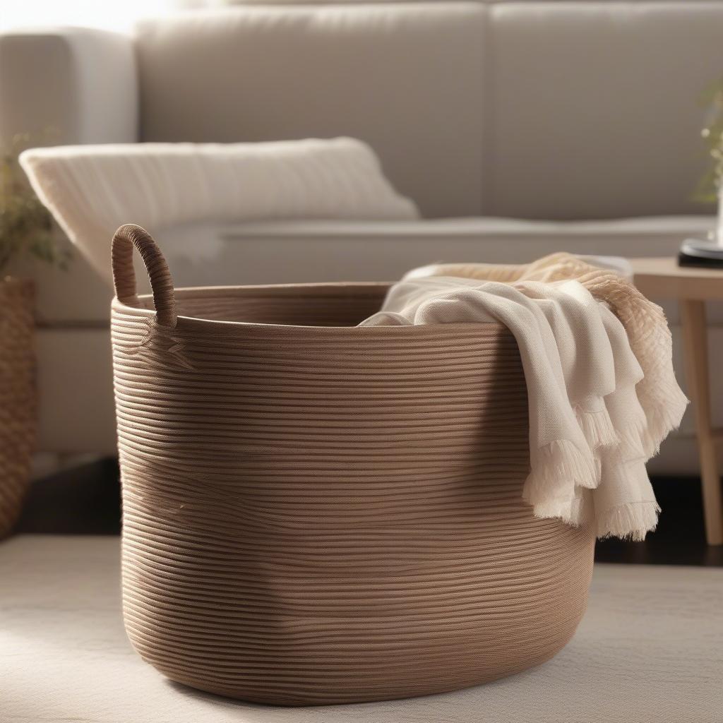 Y-Weave Basket in Living Room Setting