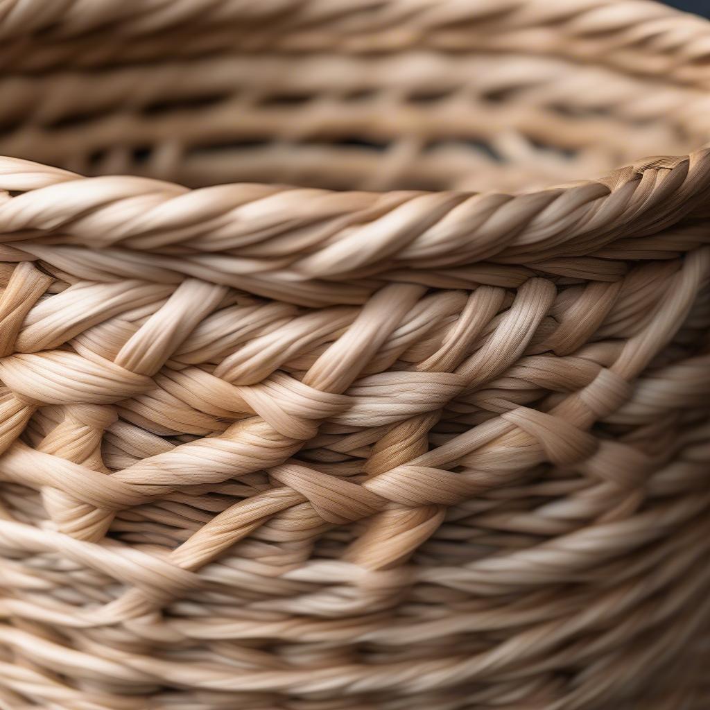 Close-up of Y Weave Pattern on a 13-Inch Basket